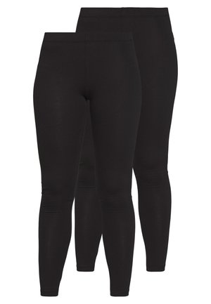 2 PACK  - Leggings - Hosen - black/black