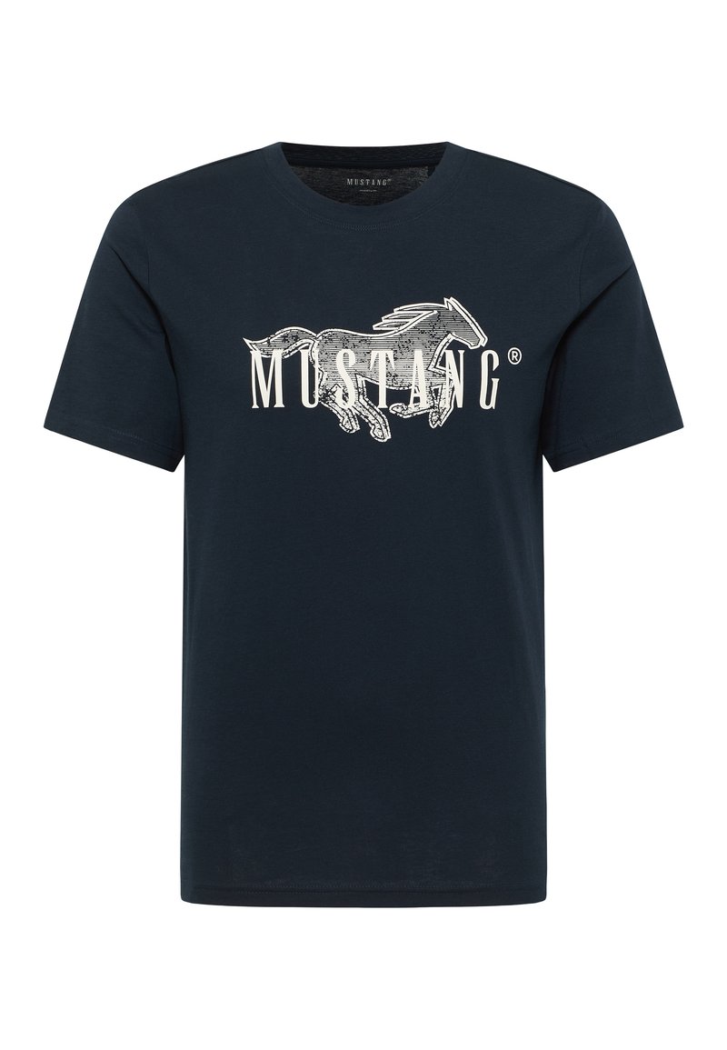mustang T-shirt print blauw mustang T-shirt print blauw