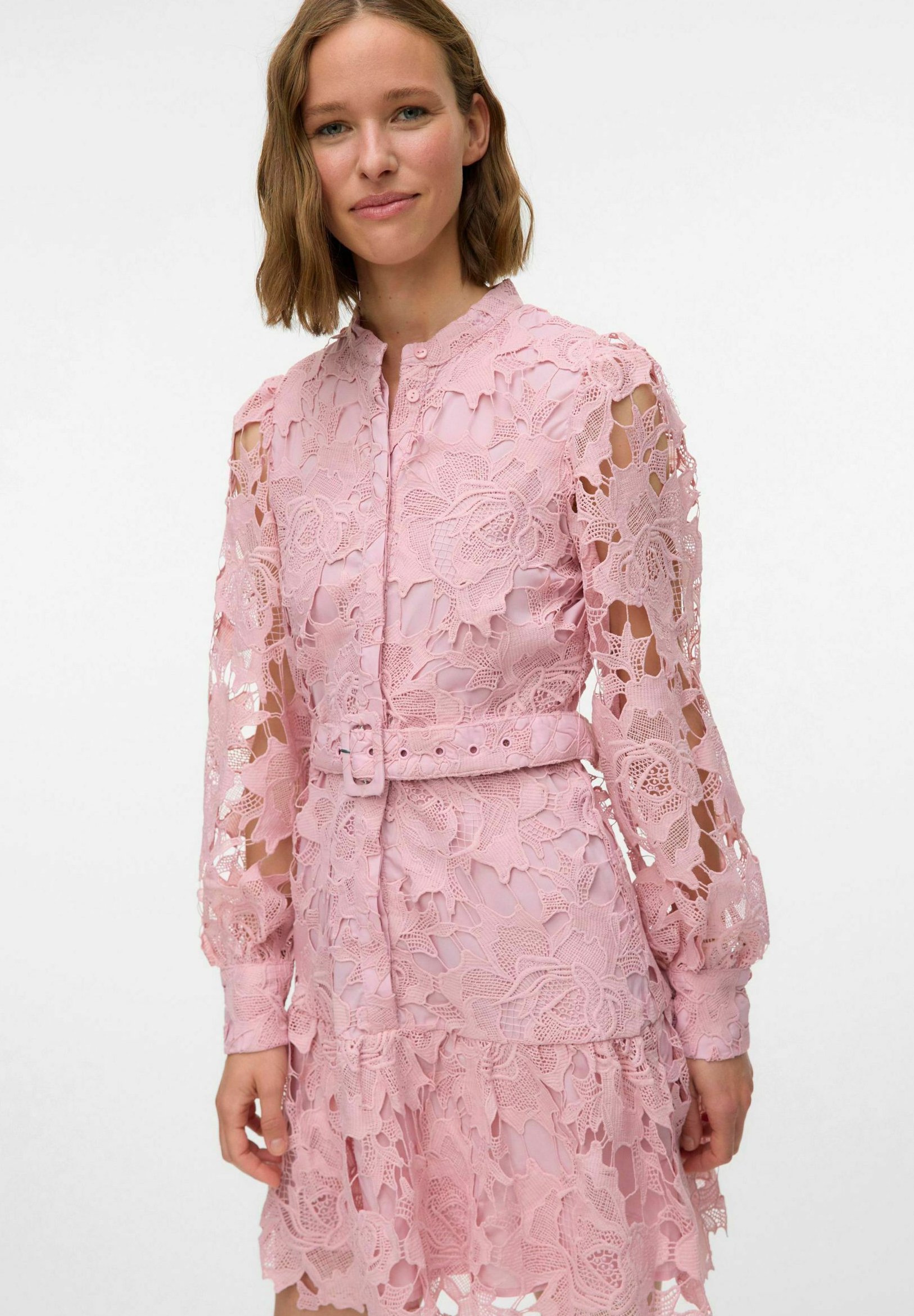 Vero Moda VMARIANA KURZES - Shirt dress - bleached mauve/mauve - Zalando
