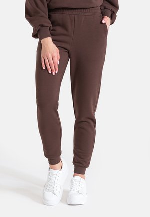 BORNEO CHOCOLATE - Tracksuit bottoms - dark brown