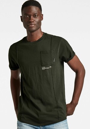 LASH POCKET BACK GRAPHIC - T-shirt con stampa - raven