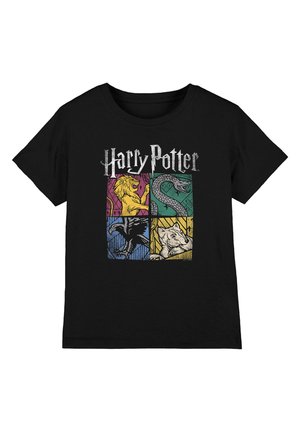 Cotton Soul, HARRY POTTER HOUSE SQUARES UNISEX - Print T-shirt - black