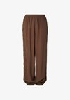 TROUSERS PCJOLIVIA HWLACE DETAIL BALLOON - Pantalon classique - hot fudge