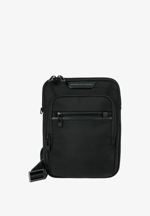 Borsa a tracolla nera Porsche Design con molteplici scomparti con zip e tracolla regolabile.