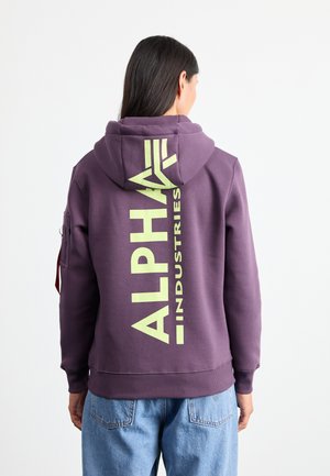 BACK PRINT HOODY - Sweat à capuche - plum