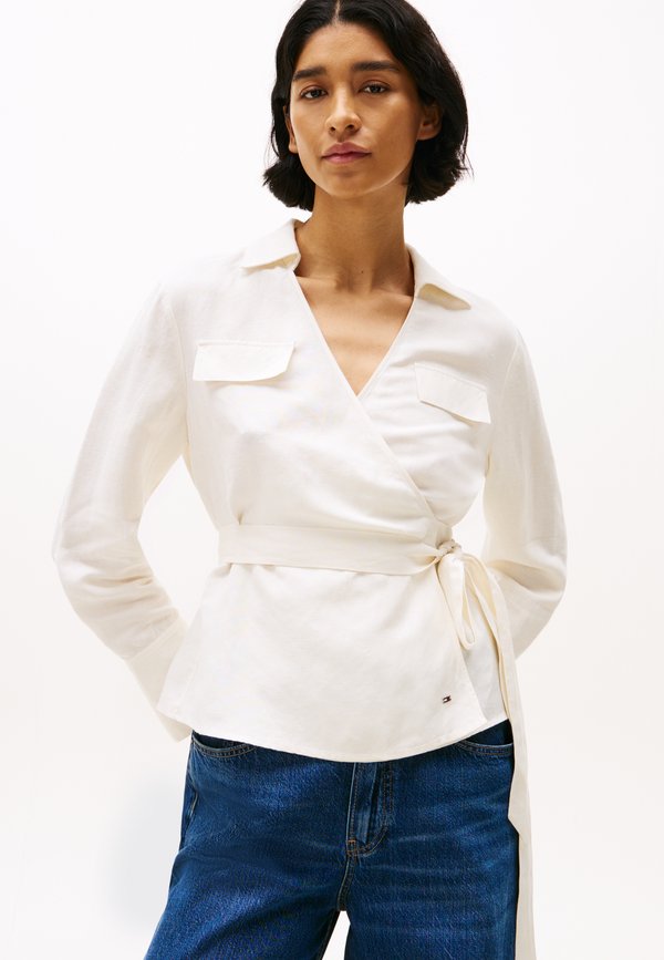 WRAP BLOUSE - Blouse - ivory petal