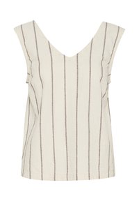 Top - eggnog and brown stripe