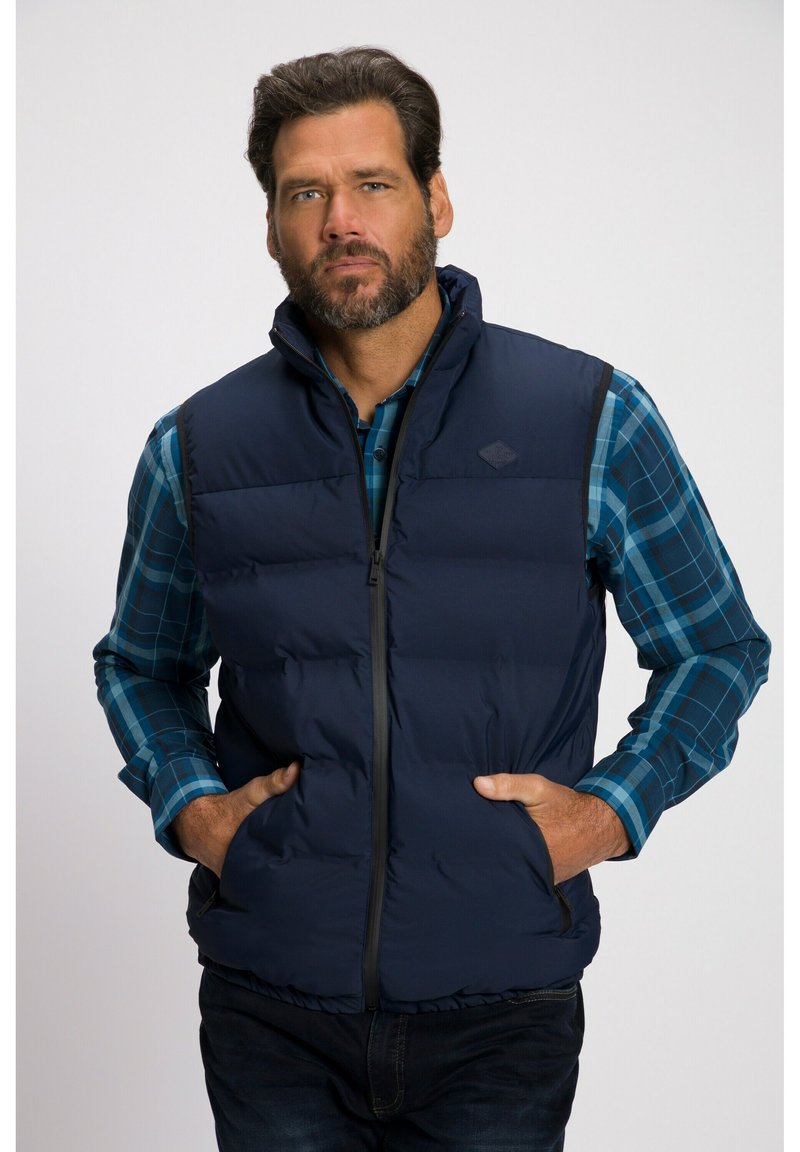 JP1880 KRAGEN ZIPPER TASCHEN - Weste - dark blue