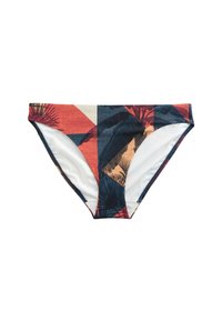 Nevybrané, navy rust red palm print