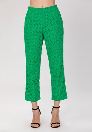 EN BRODERIE ANGLAISE - Pantalon classique - vert