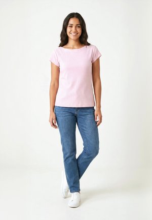 Bitte Kai Rand, NAIBU RIB T-SHIRT - BLACK - T-shirt basique - chalk pink