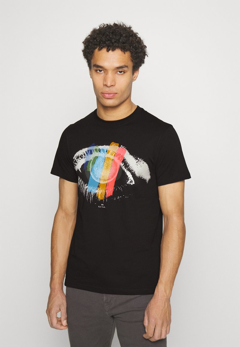 PS Paul Smith SLIM FIT EYE - T-shirt imprimé - black/noir - ZALANDO.FR