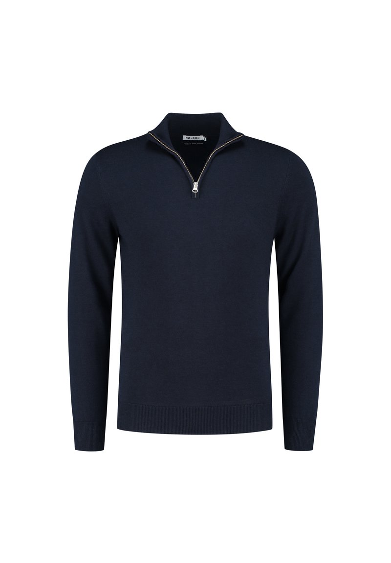 NØLSON THE QUARTER ZIP Trui dark blue/donkerblauw