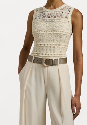 Stickad tröja - off-white