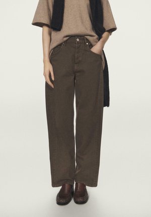 Jeans Relaxed Fit - mottled dark brown