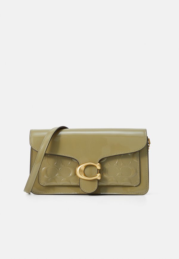 PATENT SIGNATURE TABBY CHAIN - Cross body bag - moss