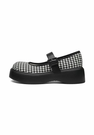 MARY JANE - Balerinke s trakom oko gležnja - black white
