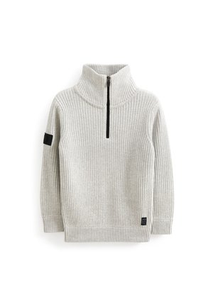 UTILITY ZIP NECK - Strickpullover - grey