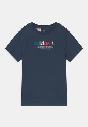 TRI COLOUR LOGO UNISEX - T-shirts print - crew navy