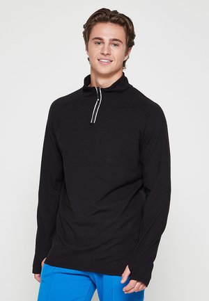 NKMR  DRY HALF ZIP  - Tekninen t-paita - schwarz