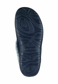 Black rubber slipper sole with textured wave pattern and circular accents. Features a small logo area and size indicator (37).