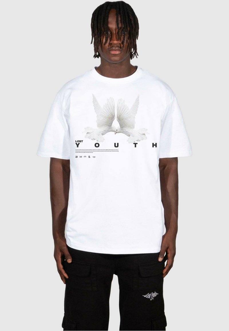 Lost Youth DOVE - Print T-shirt - white