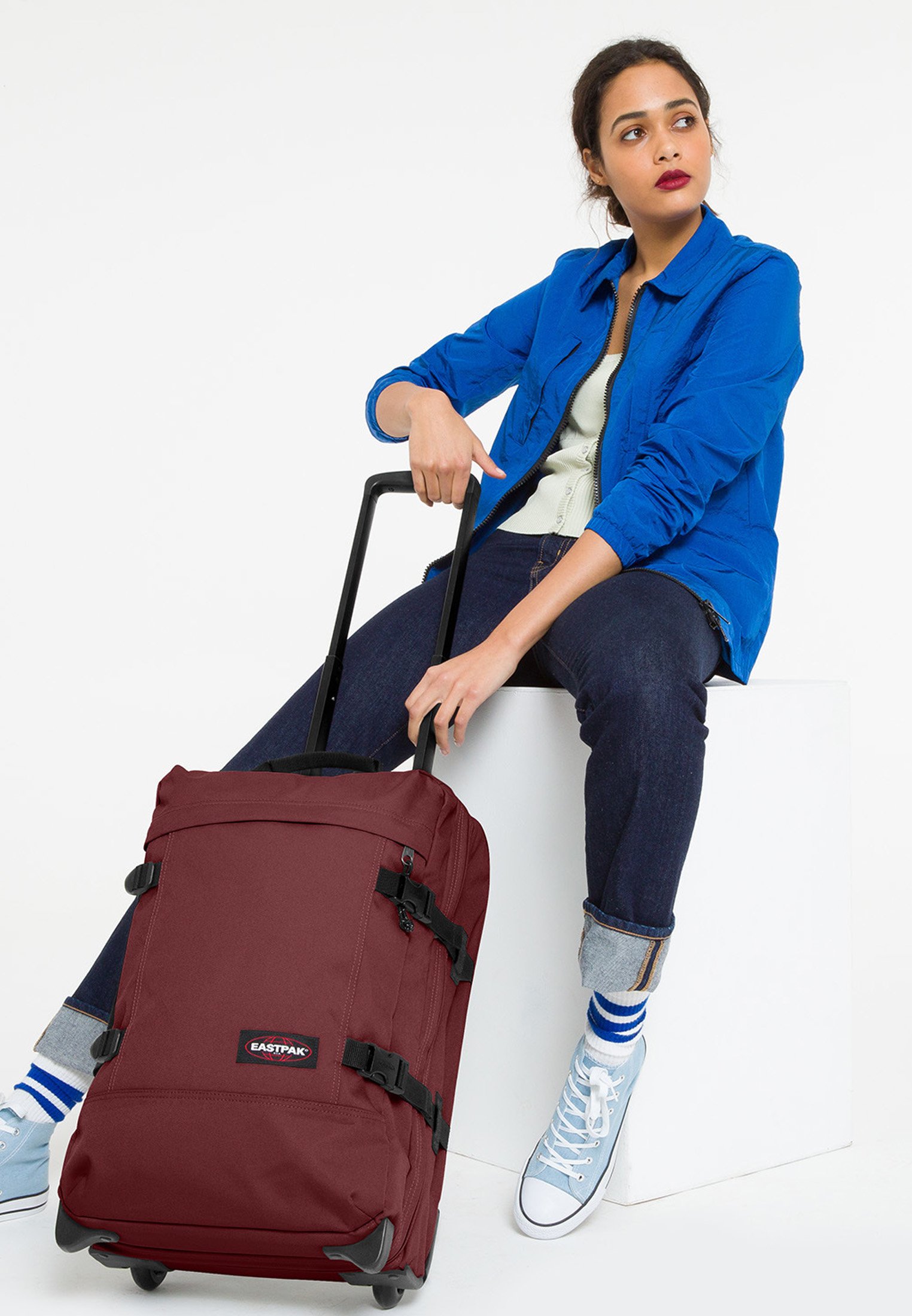Eastpak TRANVERZ M - Trolley - brisk burgundy/rosso scuro - Zalando.it