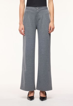 Terranova, PANTALONI WIDE LEG GESSATI - Pantaloni - grey