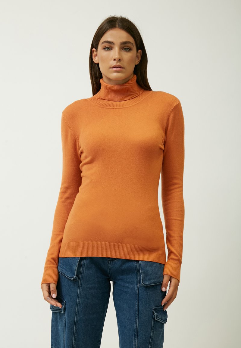 INFLUENCER HIGH-NECK BASIC - Maglione - apricot