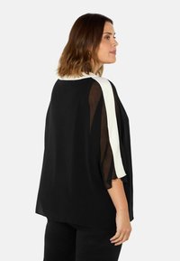 Live Unlimited London V-NECK OVERLAY  - Tunica - black