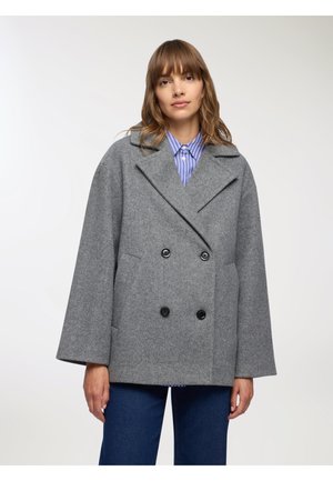 Cappotto corto - grigio medio melange