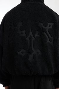 FAVELA EMBROIDERY JACKET - Φλις μπουφάν - black