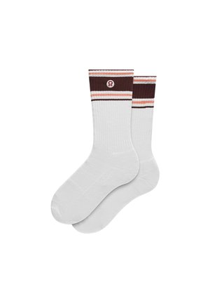 lululemon, UNISEX DAILY ESSENTIAL CREW SOCKS RETRO STRIPE  WOMEN'S SOCKS  2PACK - Sokken - white ruby magic pink parade