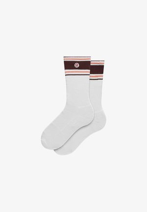 lululemon, UNISEX DAILY ESSENTIAL CREW SOCKS RETRO STRIPE WOMEN'S SOCKS 2PACK - Socks - white ruby magic pink parade