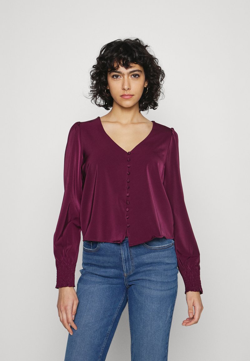 ONLY ONLSATURDAY V NECK - Blusa - winetasting
