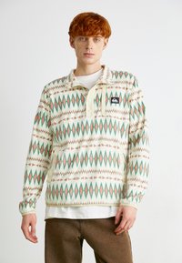Quiksilver NO DESTINATION 2 HALF SNAP - Fleecová mikina - oyster white