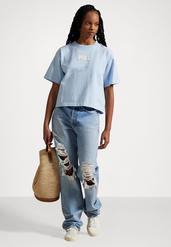 LOGO COTTON JERSEY CREWNECK TEE - Print T-shirt - cold spring3