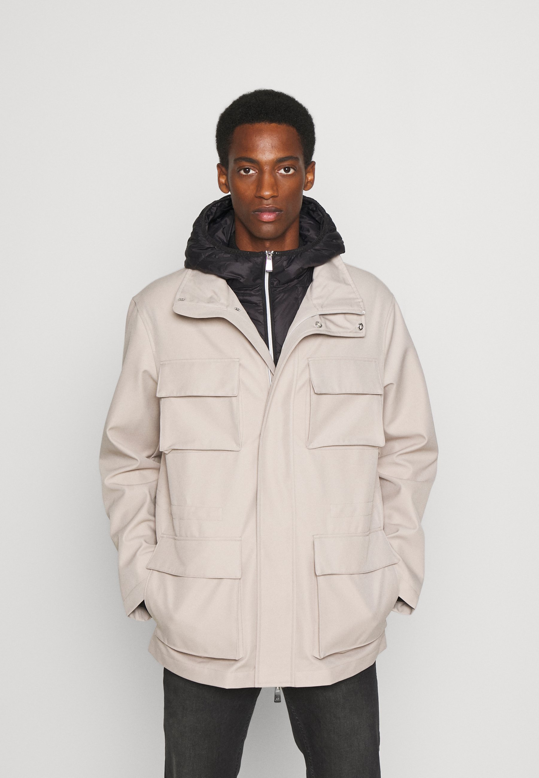 armani exchange caban coat