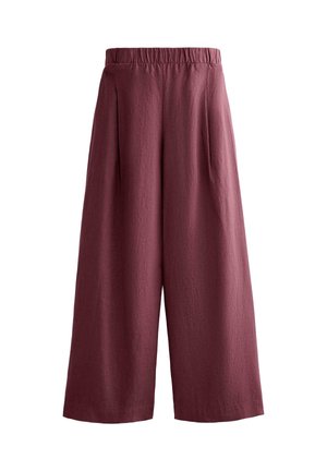 WIDE LEG - Trousers - red