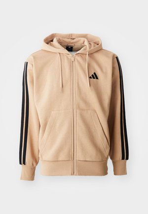 adidas Sportswear Sweater met rits - warm sandstone/black