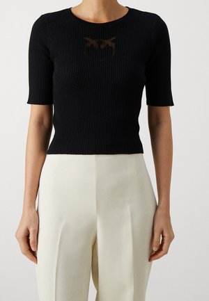 T-shirt med print - black