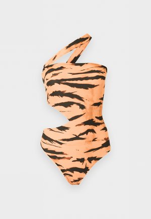 ONE SHOULDER CUT OUT SWIMSUIT - Badedragt - beige