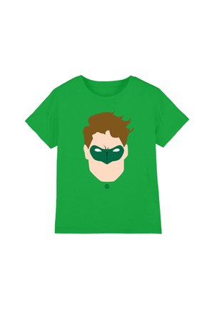 Cotton Soul, GREEN LANTERN LARGE FACE UNISEX - Print T-shirt - dark green