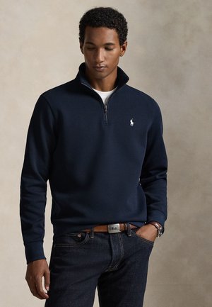 DOUBLE-KNIT QUARTER-ZIP PULLOVER - Sweatshirt - aviator navy