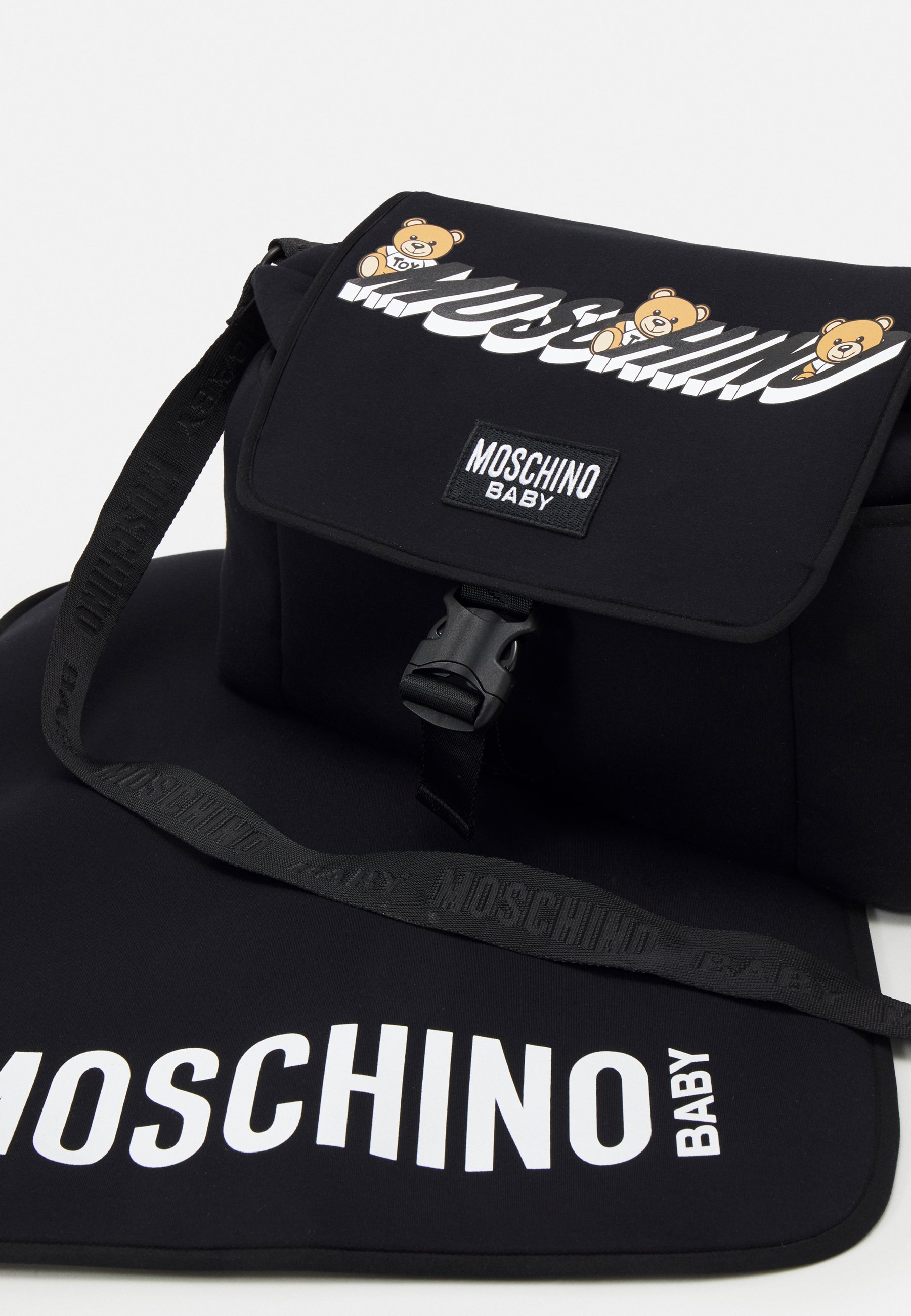 black moschino changing bag