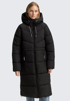 MIT KAPUZE - Wintermantel - deep black