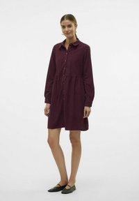 Vero Moda VMVILJA KURZES - Skjortekjole - winetasting
