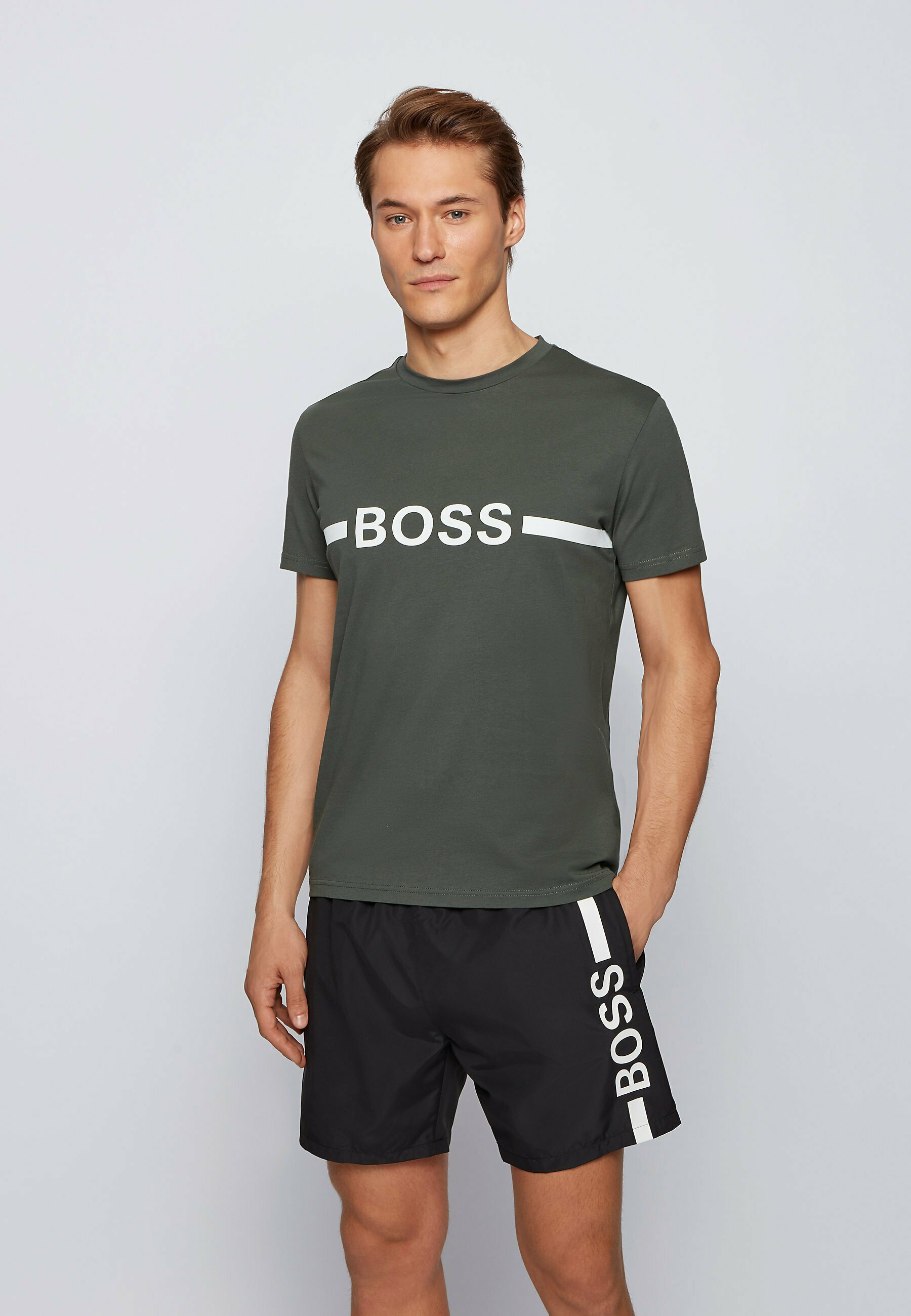 BOSS T-Shirt print - dark green/dunkelgrün