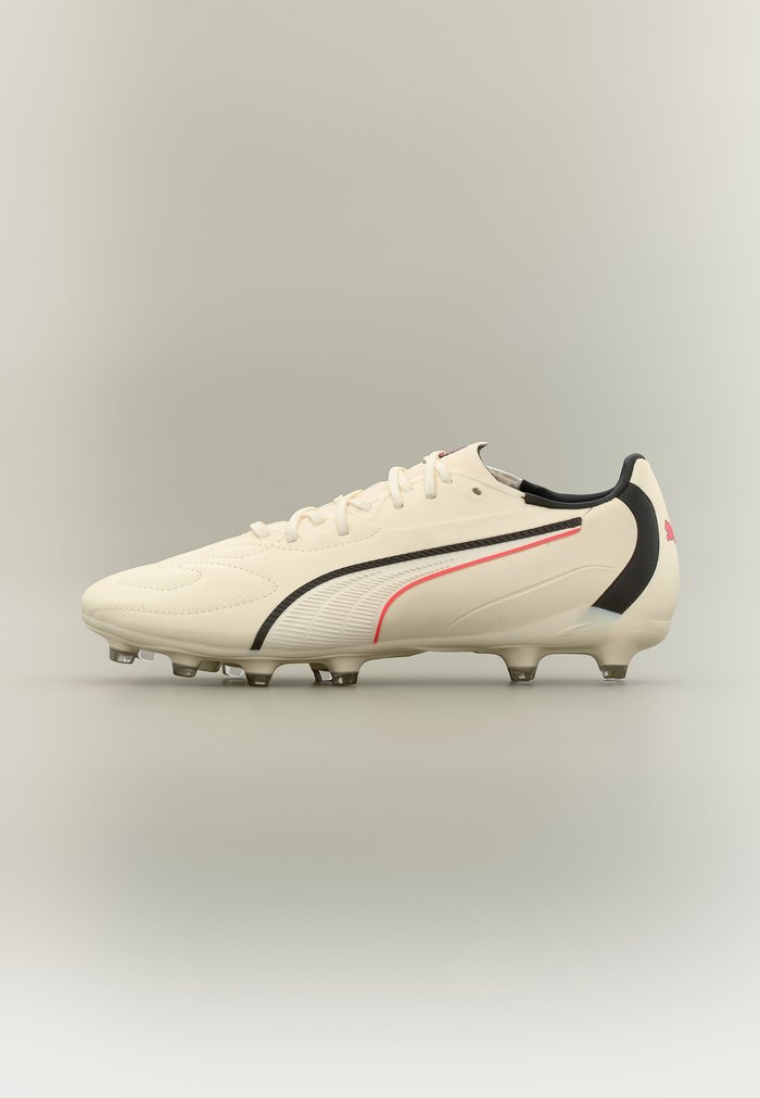 PUMA KING 20 MATCH FG/AG JR UNISEX - Football boots artificial grass - sugared almond/black/ultra red