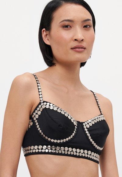 Norma Kamali STUD UNDERWIRE BRA - Vrchný diel bikín - black